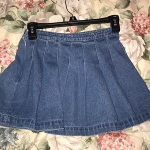 A denim skirt